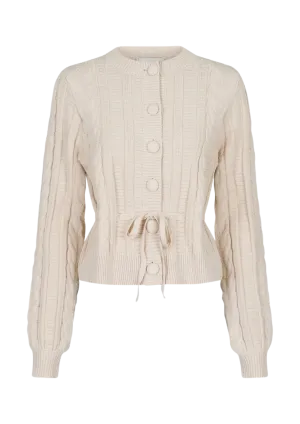 Molina Heavy Knit Cardigan - Sand Melange
