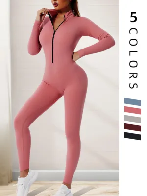 Mondmi Quick-Drying Seamless One-Piece Yoga Suit for Women, Tight-Fitting Dance and Fitness Jumpsuit Yoga Pants S402