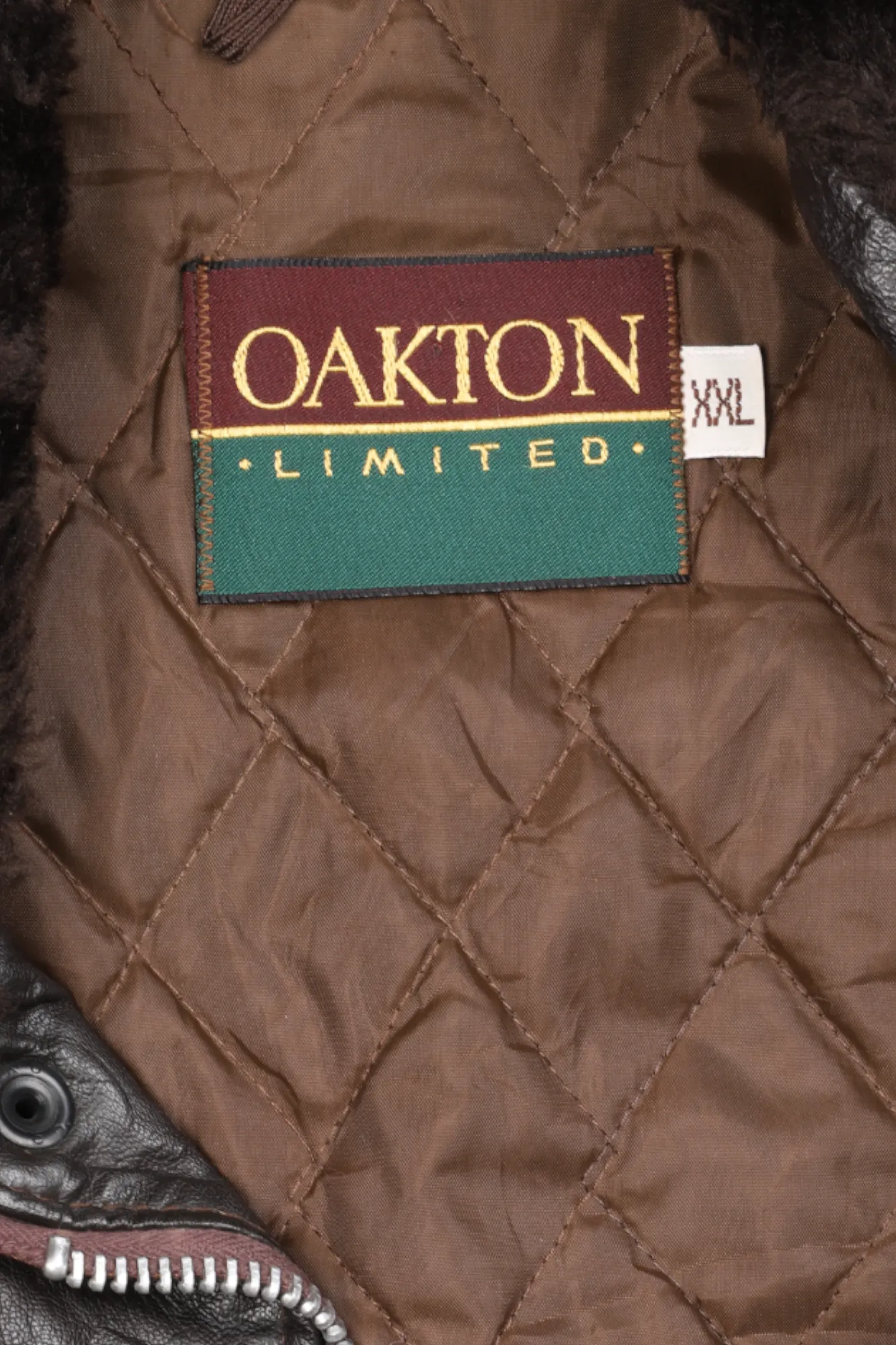 Oakton Limited brown leather aviator jacket