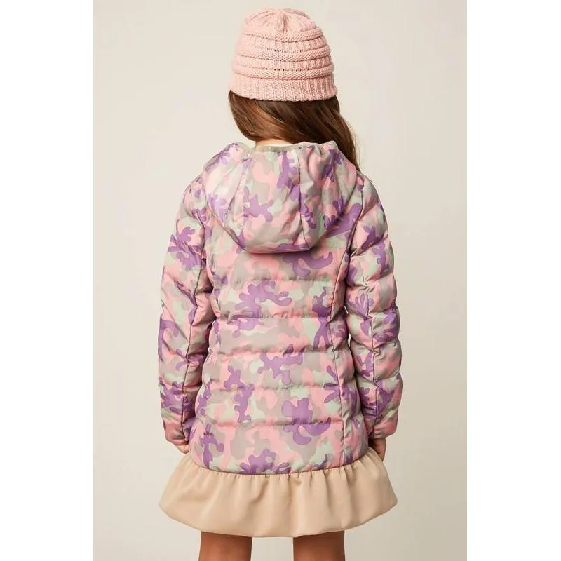 Pink Camo Puffer Jacket