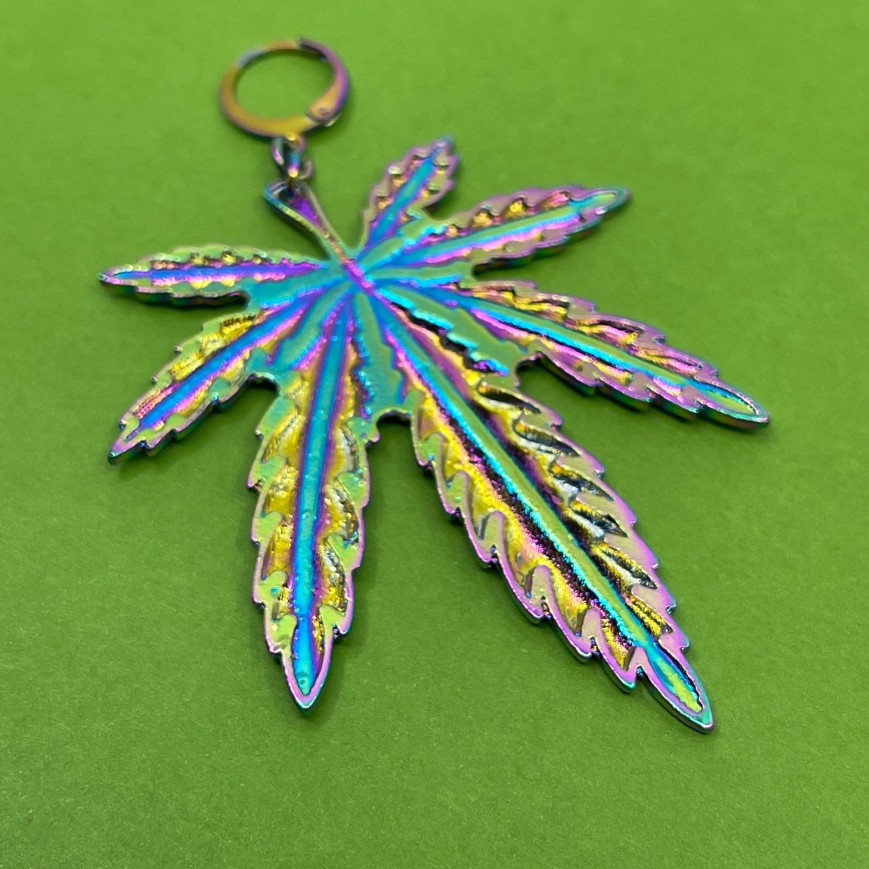 Puff Puff Pass XL Pot Leaf Collar Tag