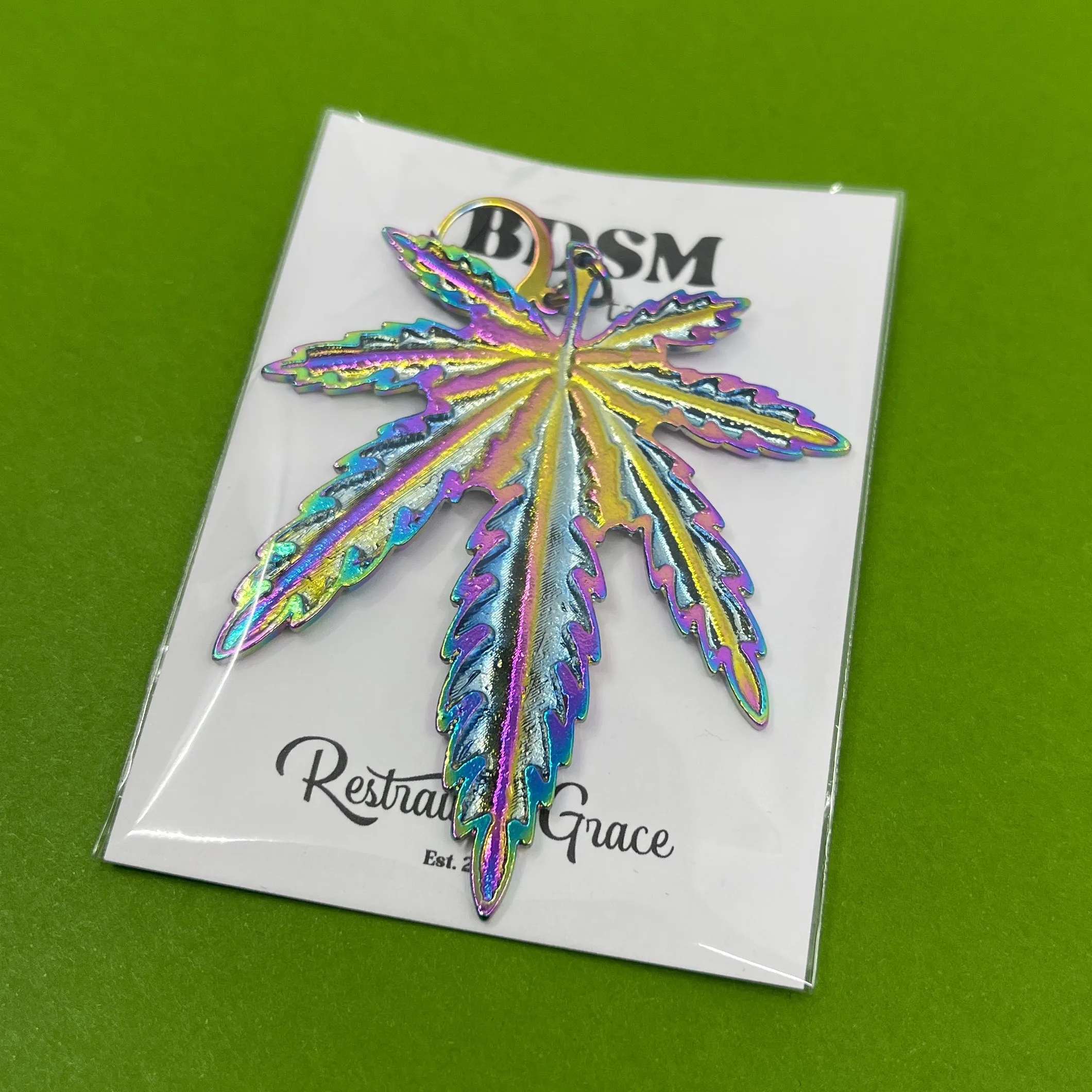Puff Puff Pass XL Pot Leaf Collar Tag