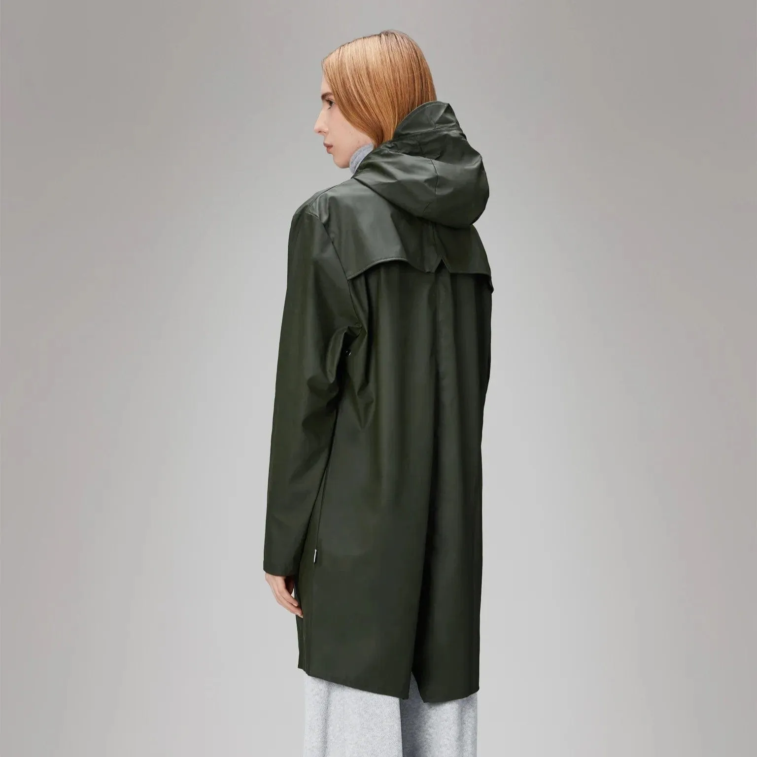 Rains Long Jacket in Green
