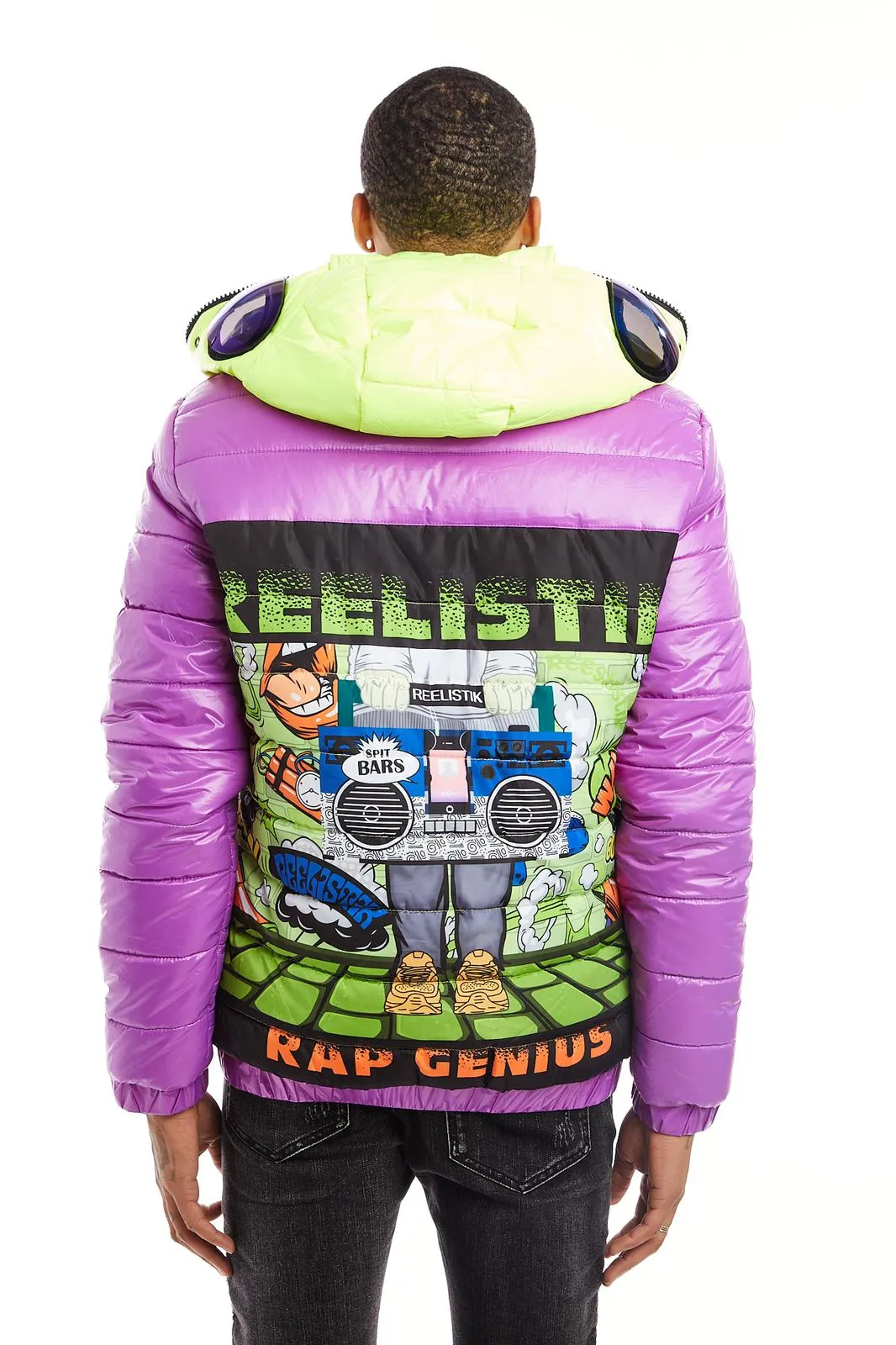 Reelistik-Rap Genius Puffer Jacket-Grass Green