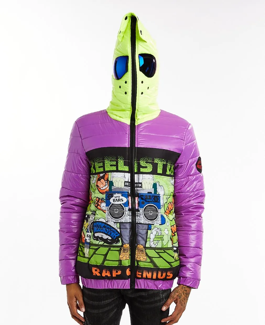 Reelistik-Rap Genius Puffer Jacket-Grass Green