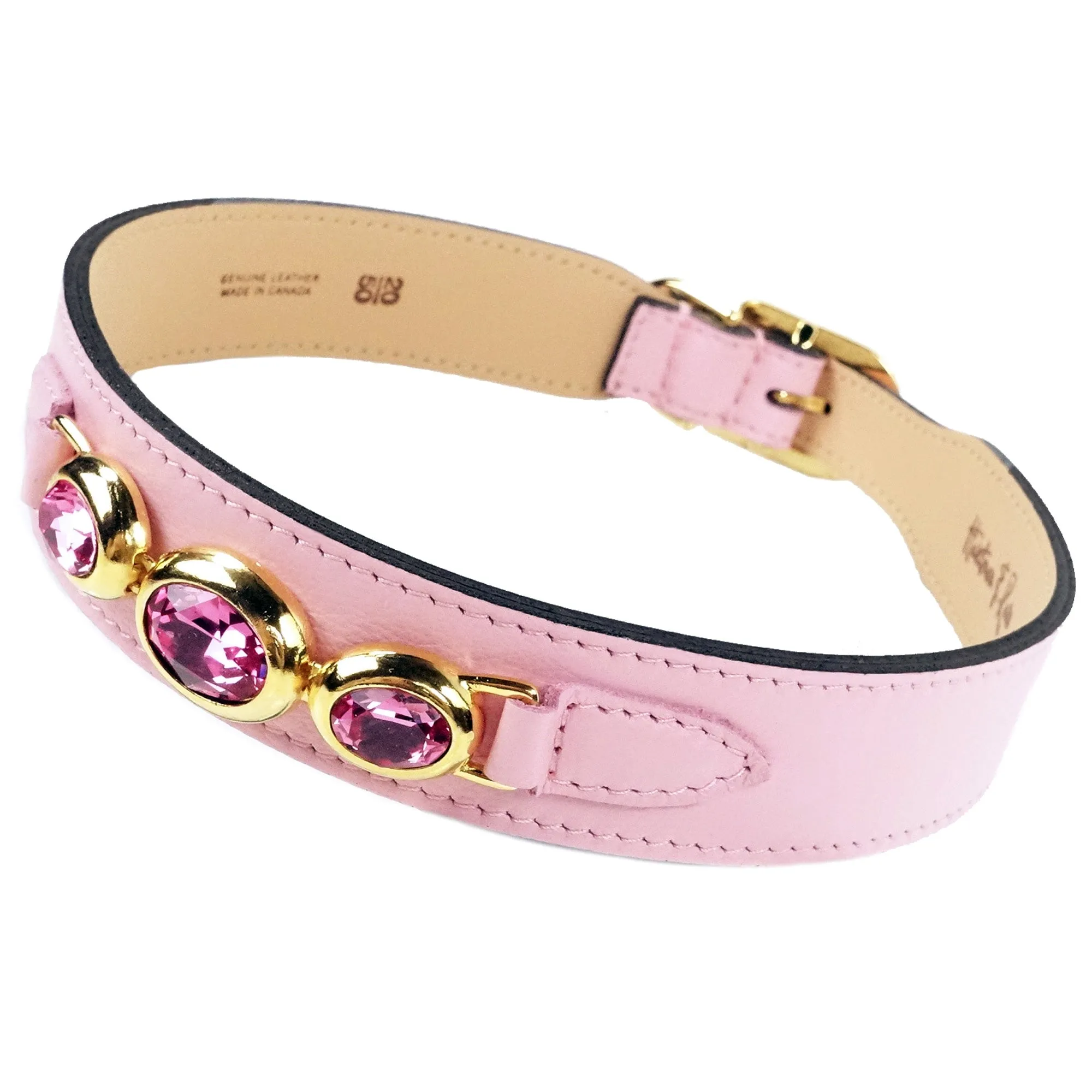 Regency Dog Collar in Sweet Pink & Gold
