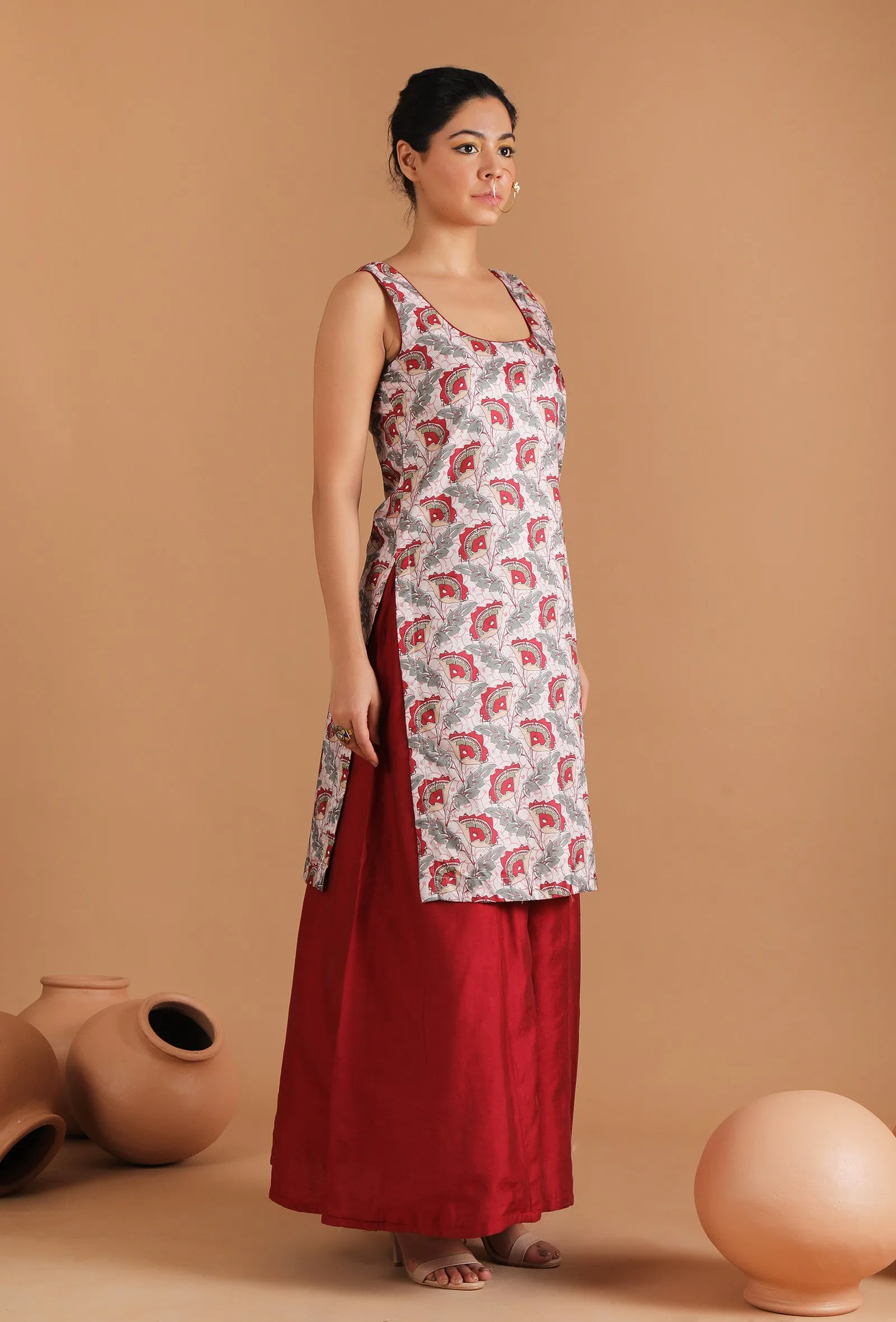 Sayani Allover Kalamkari Straight Kurta