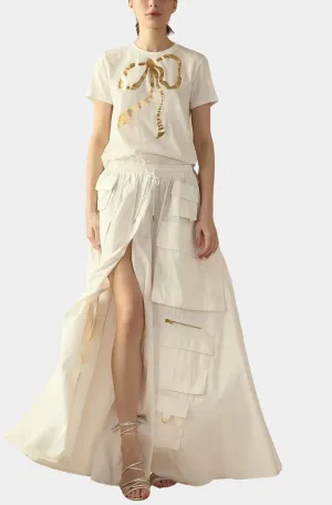 Taffeta Cargo Skirt