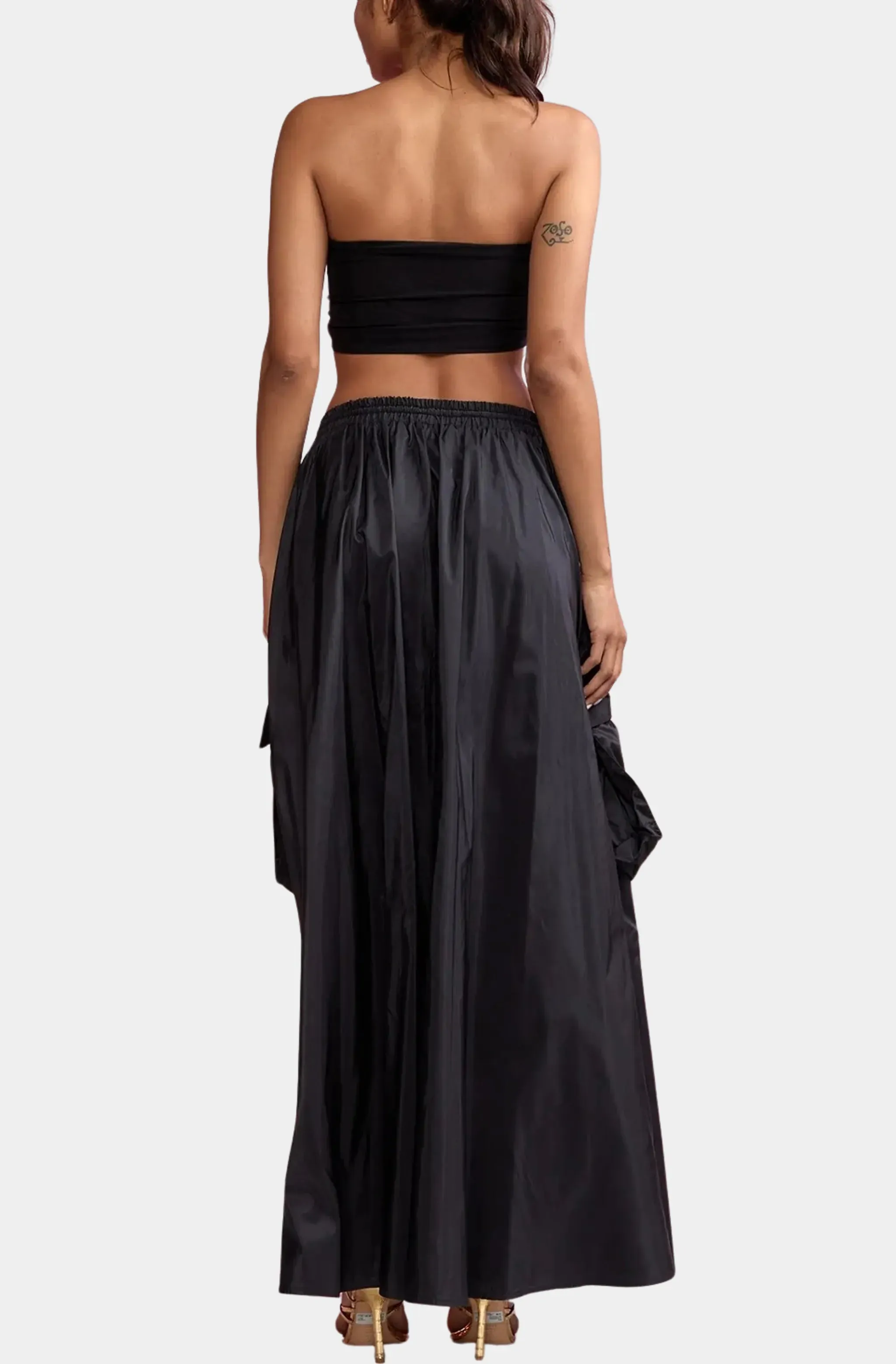 Taffeta Cargo Skirt