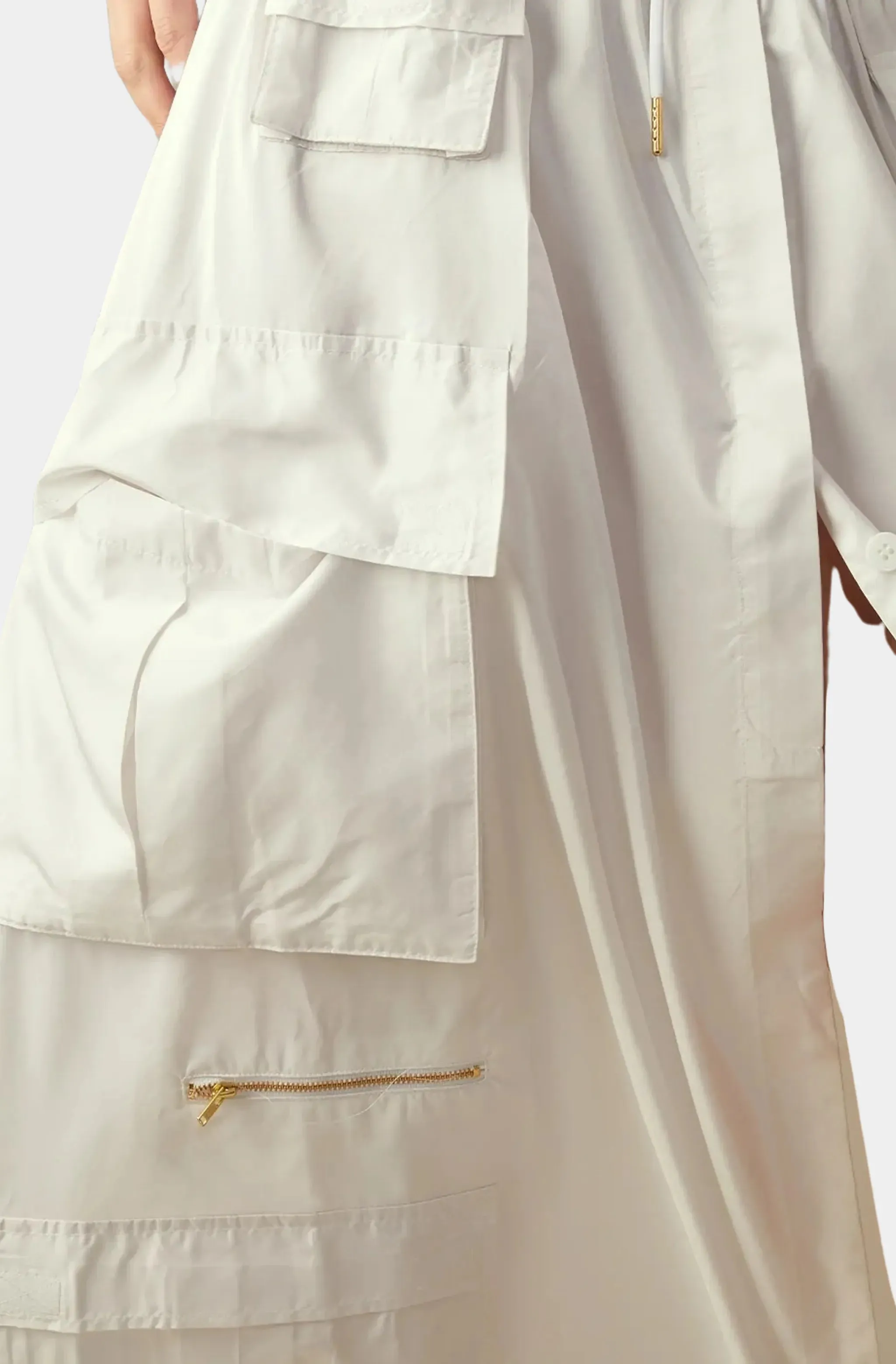 Taffeta Cargo Skirt
