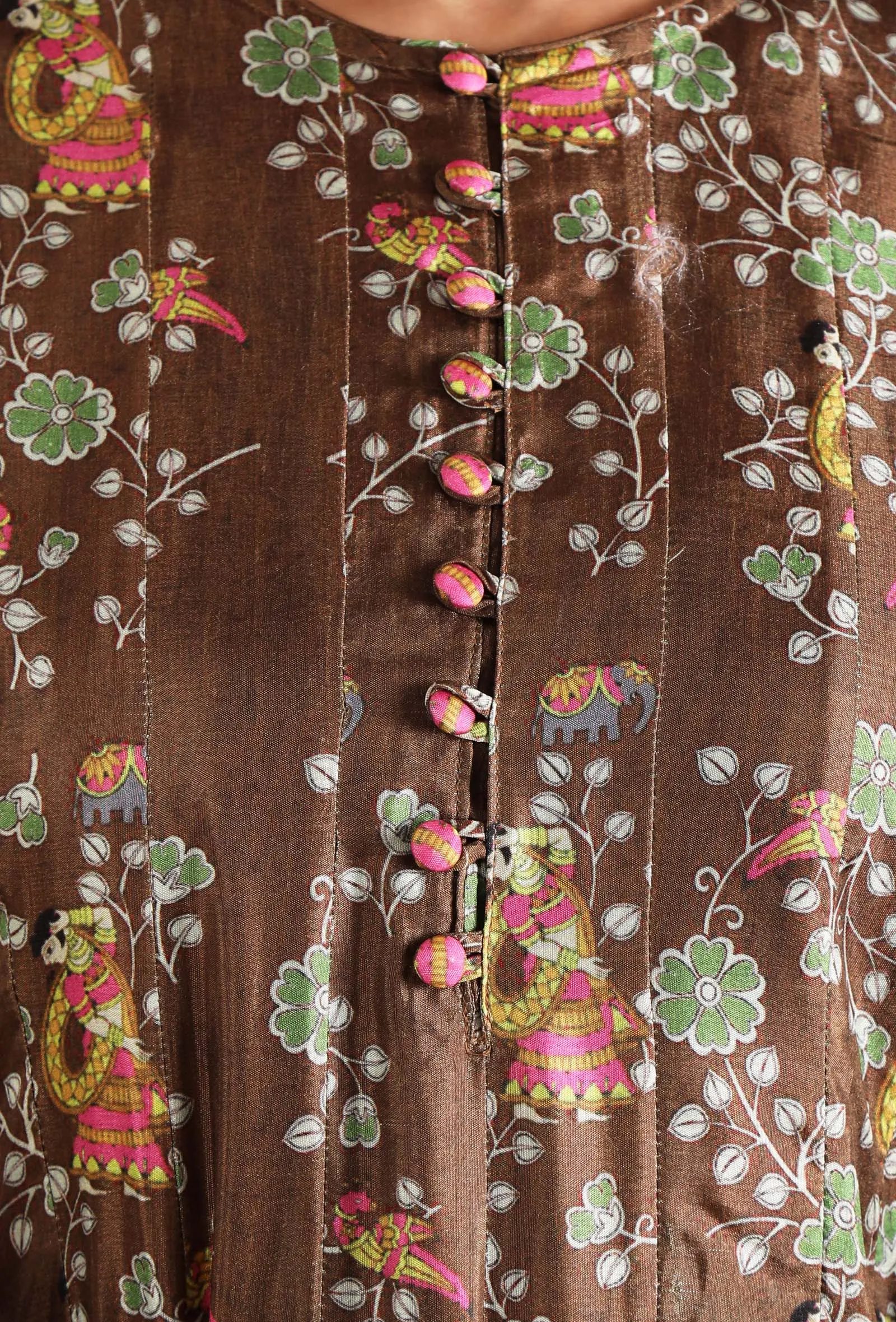 Tamali Allover Kalamkari Kalidar Flared Kurta