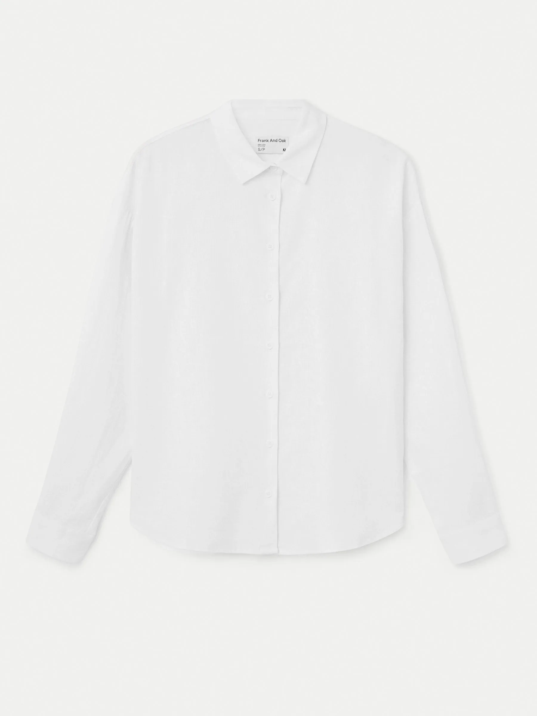 The Linen Long Sleeve Shirt in Bright White