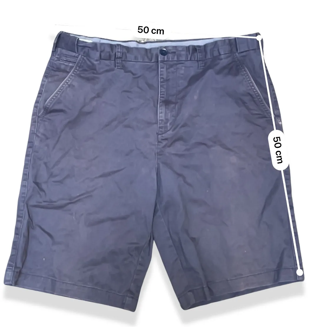 Vintage navy blue mens chinos short