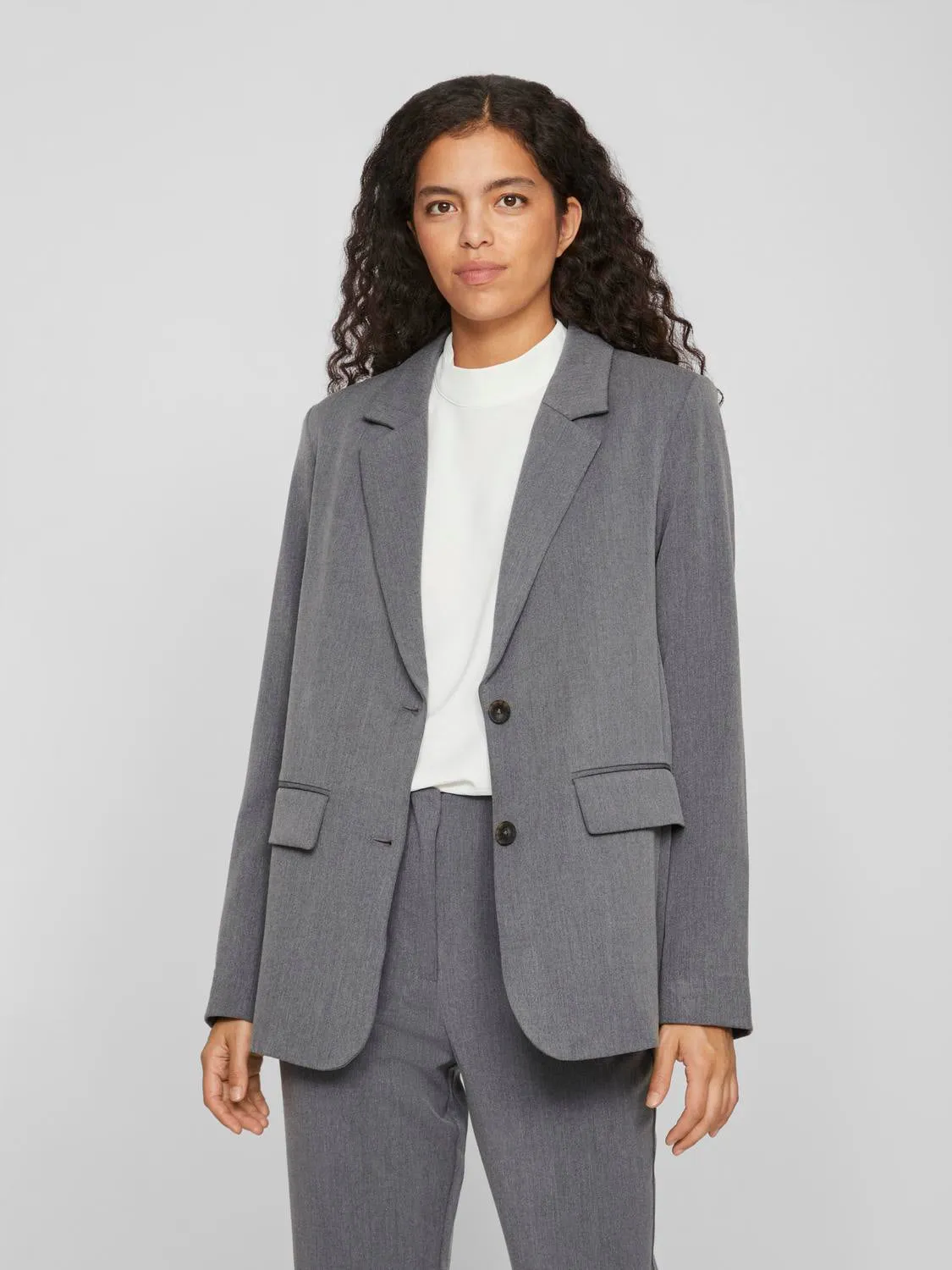 VIVARONE Blazer - Medium Grey Melange