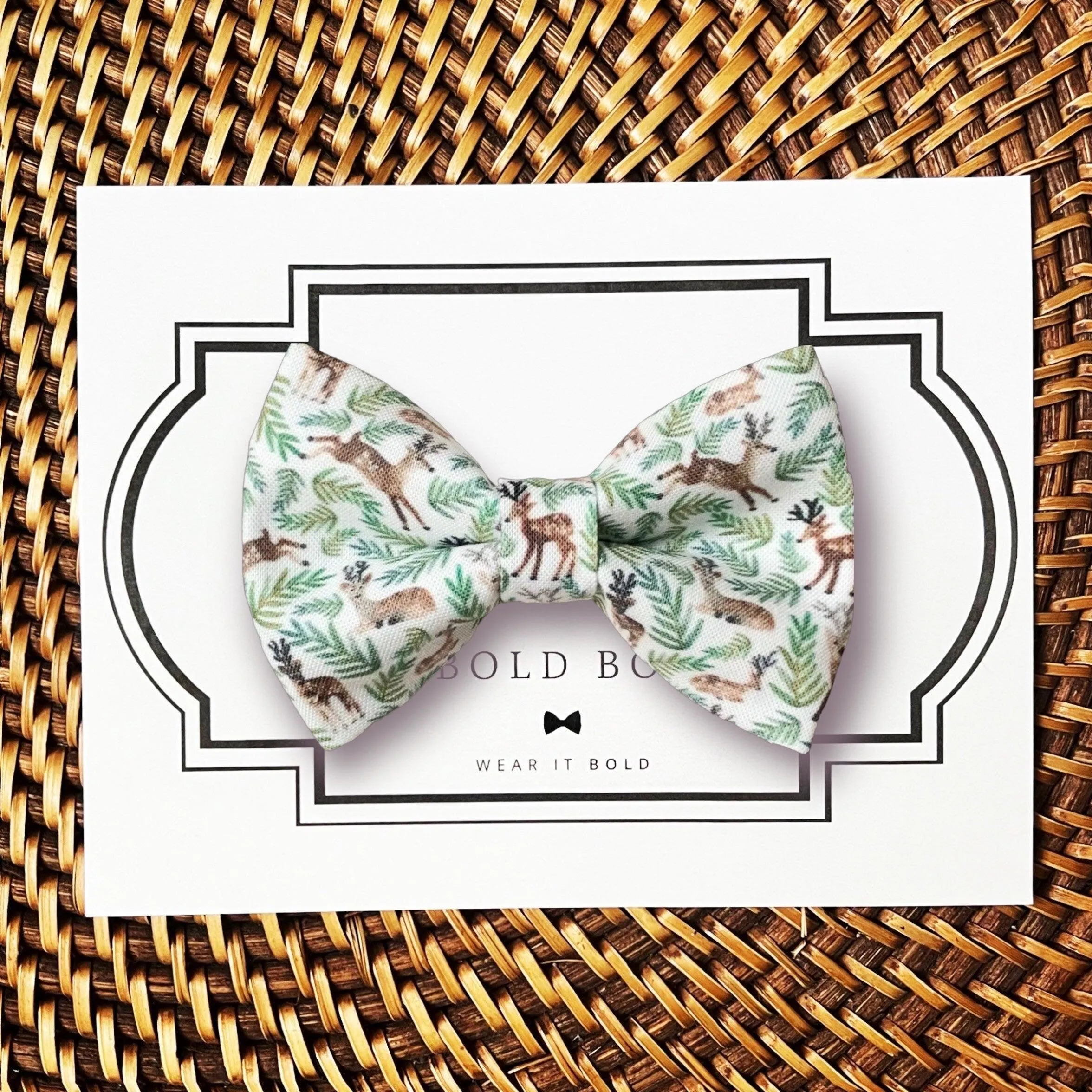 Whimsical Reindeer Bow for Dog Collar and Cat Collar