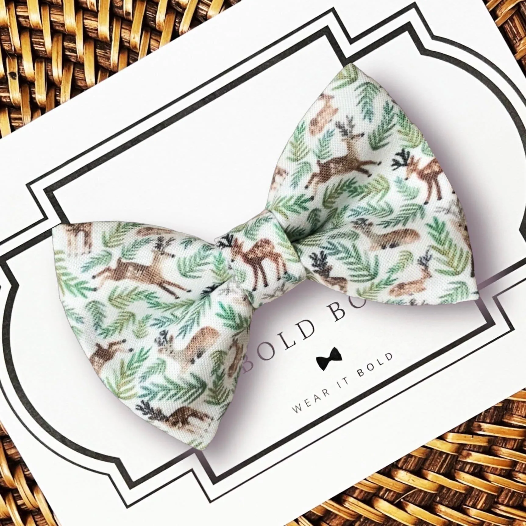 Whimsical Reindeer Bow for Dog Collar and Cat Collar
