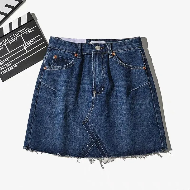 Women Denim High Waist Short Skirt