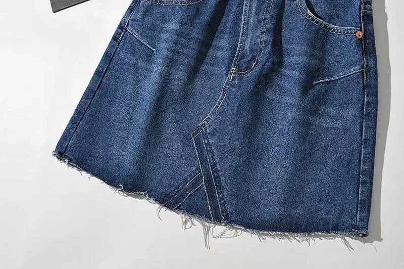 Women Denim High Waist Short Skirt