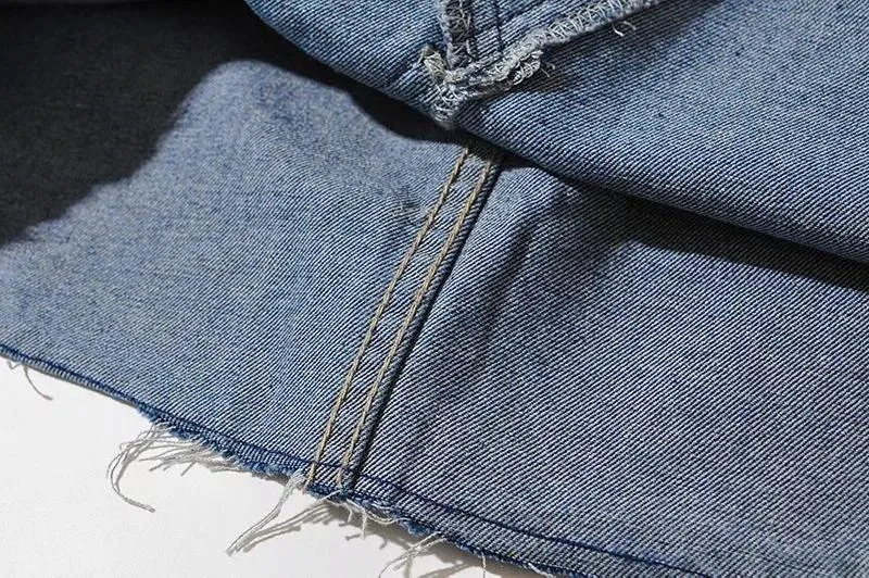 Women Denim High Waist Short Skirt