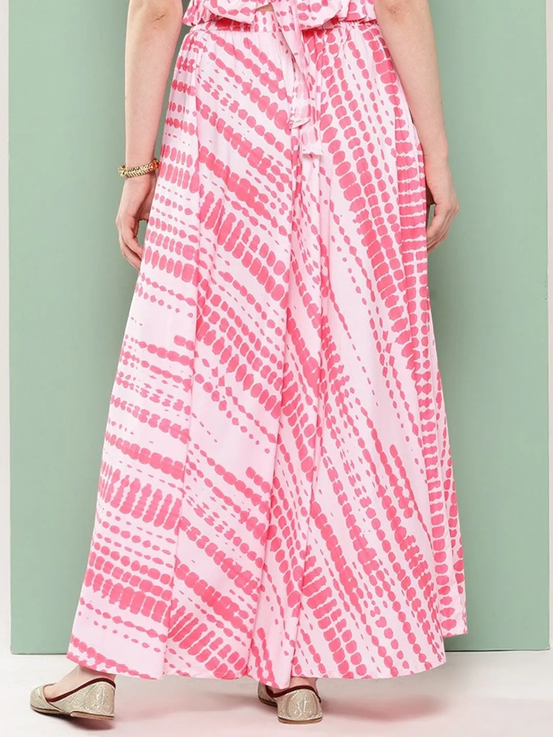 Women Flared Printed Maxi Skirt