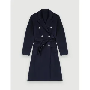 Women Wool Coat - Navy