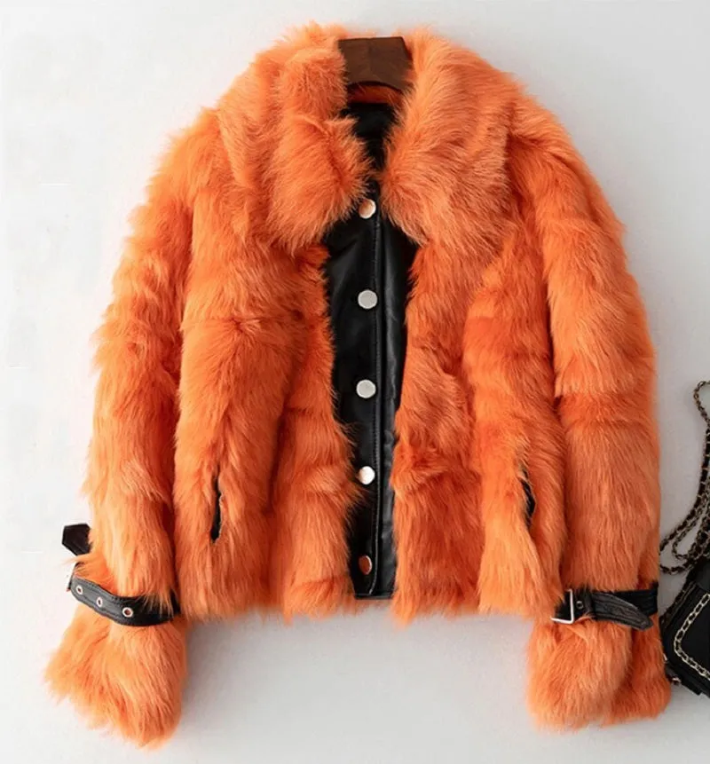 Women's Autumn/Winter Casual Thick Short Coat With Sheep Fur
