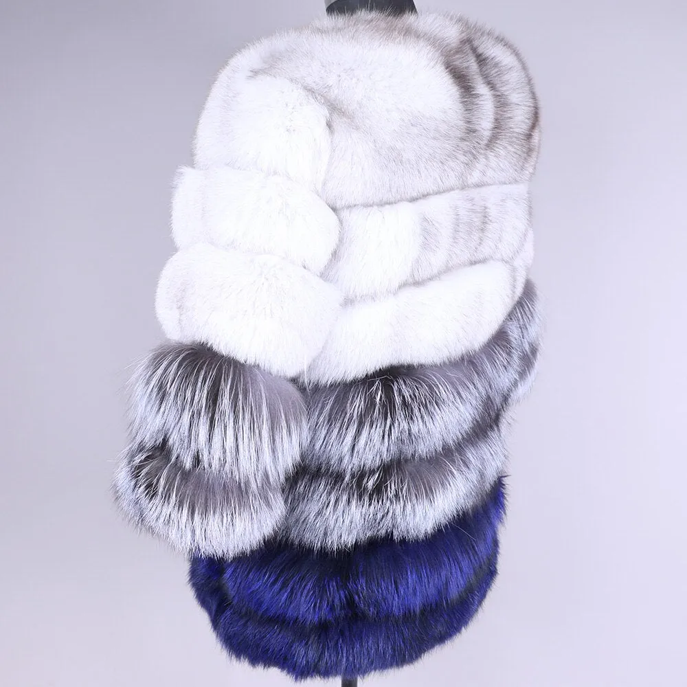 Women's Winter Casual Thick O-Neck Parka With Fox Fur
